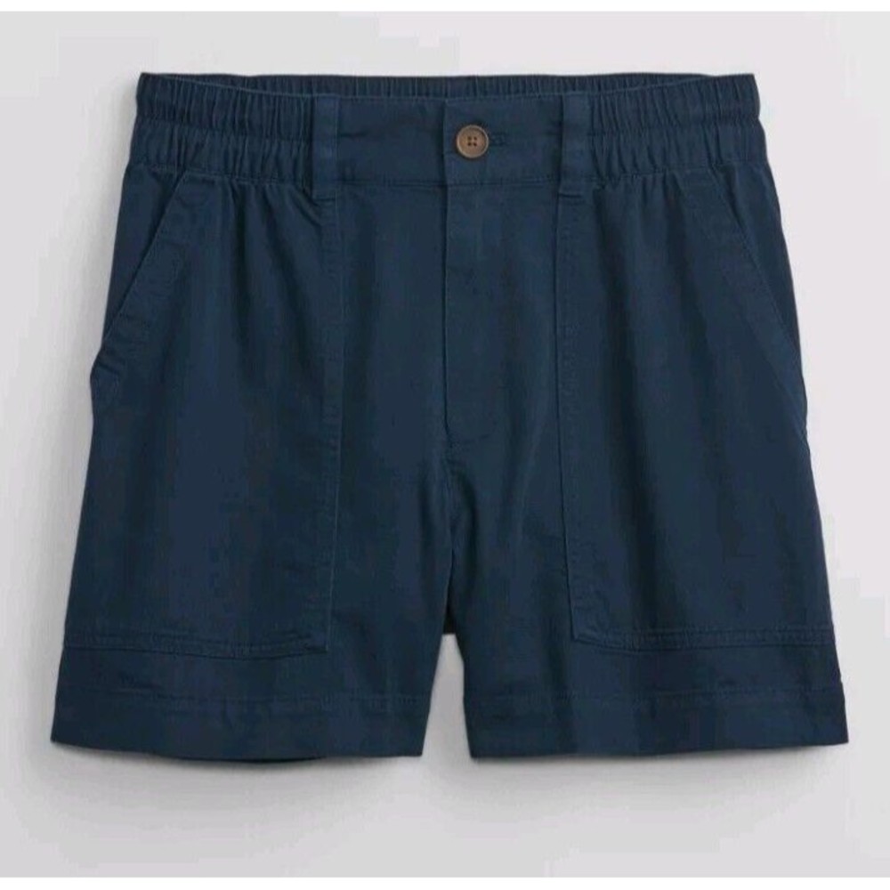 NWT Women's GAP Fact 4" High Rise Utility Shorts Size 8 W/ Washwell Navy